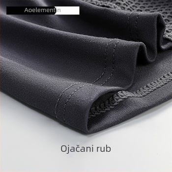 Muške bokserice s produženim krojem, protiv trenja, dvostruka podstava u području prepona, prozračan mrežasti materijal