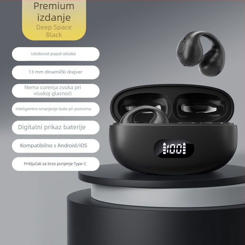 Bluetooth true wireless slušalice, in-ear, s aktivnom redukcijom buke, visokokvalitetan zvuk, upravljanje pozivima, sportski dizajn, kompatibilne s pametnim telefonima