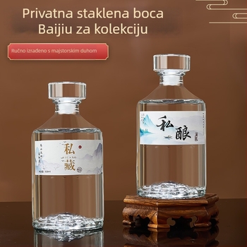 500 ml staklena boca za alkohol, prazna boca sa zatvaračem i poklopcem, boca za doziranje pića, boca za voćno vino