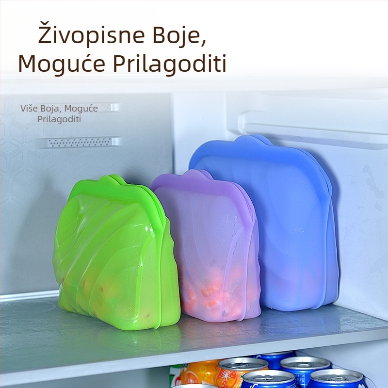 Kuhinjske silikonske vrećice za zamrzavanje, višekratne upotrebe, vrećice za zatvaranje i čuvanje hrane