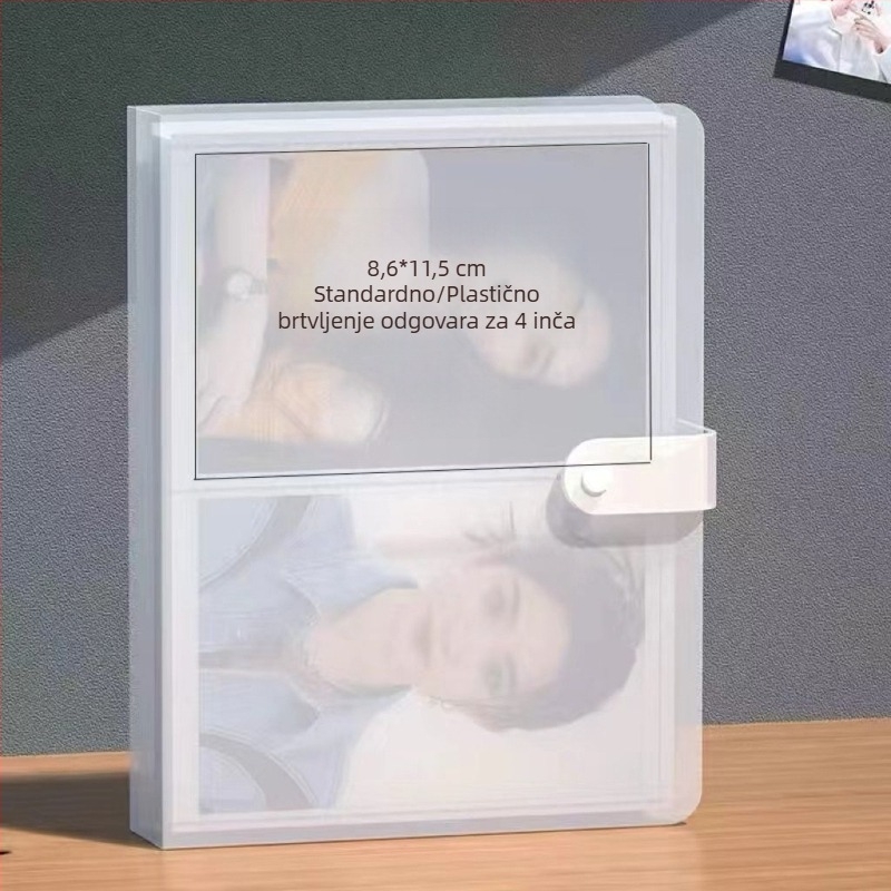 6-inčni Polaroid prozirni fotoalbum – minimalistički, s 200 mjesta za fotografije, s izmjenjivim listovima