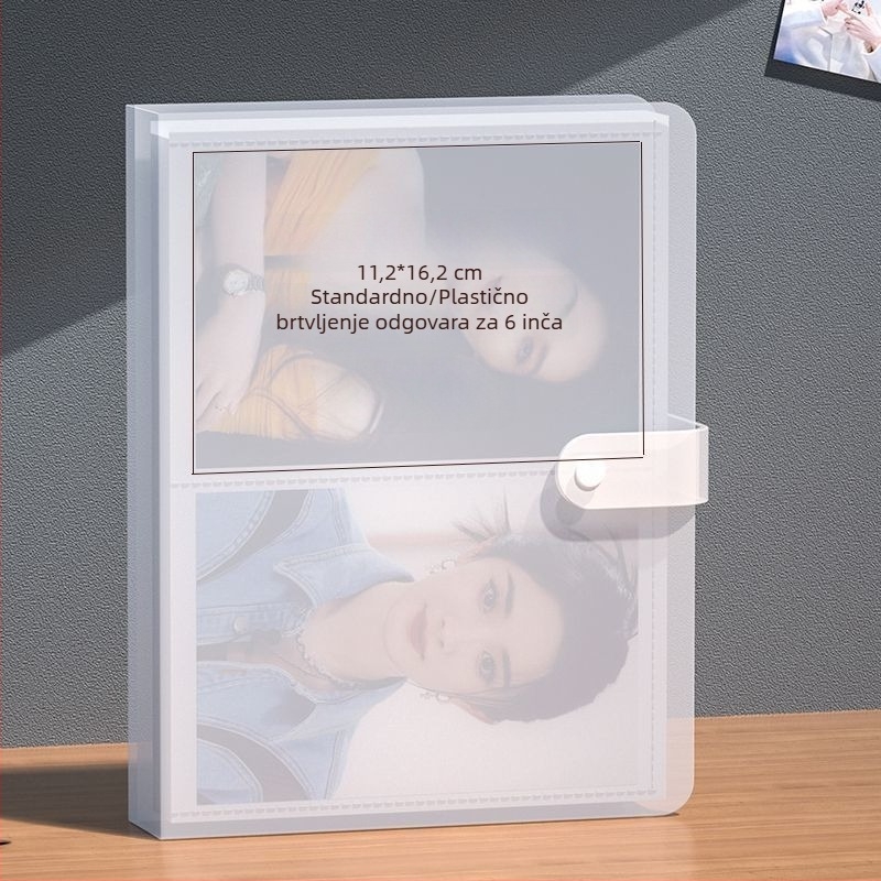 6-inčni Polaroid prozirni fotoalbum – minimalistički, s 200 mjesta za fotografije, s izmjenjivim listovima