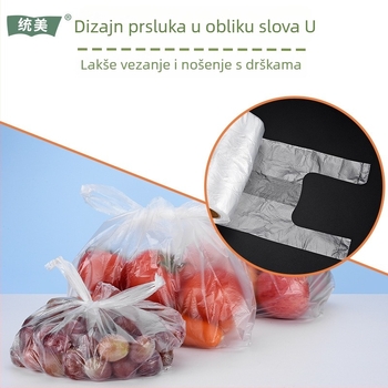 PE vrećice za čuvanje hrane, kućna upotreba, velike/srednje/male, za hranu i povrće, jednokratne, debele, sa otvorima za lakše otvaranje