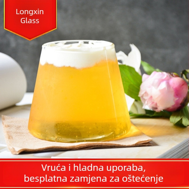 Borosilikatno staklo inspirirano planinom Fuji, višenamjenska čaša za vodu, čaj, vino i sok, 201–300 ml