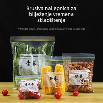Debele dvostruko rebraste vrećice za zatvaranje namirnica, za pohranu u hladnjaku i zamrzivaču.