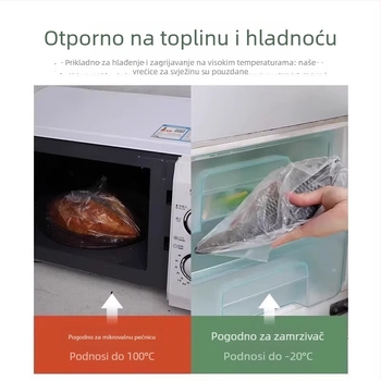 Jednokratne vrećice za hranu u stilu veste za čuvanje svježine, debele kuhinjske vrećice, u više veličina