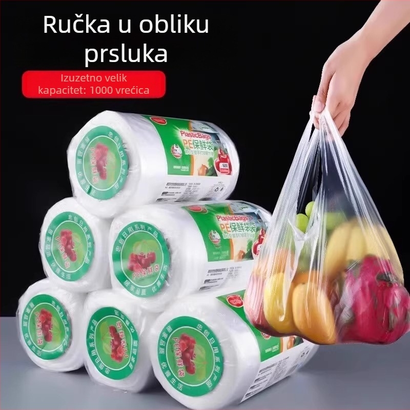 Jednokratne vrećice za hranu u stilu veste za čuvanje svježine, debele kuhinjske vrećice, u više veličina