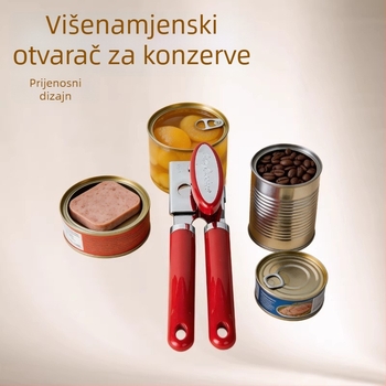Višenamjenski kuhinjski alat od željeza — otvarač za konzerve, nož za konzerve, otvarač boca i odvijač