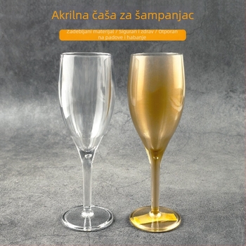 Akrilna čaša za crveno vino i šampanjac, prozirna plastična čaša, europski stil čaše za vino, kreativna barska čaša za brendiju