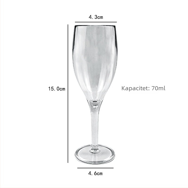 Akrilna čaša za crveno vino i šampanjac, prozirna plastična čaša, europski stil čaše za vino, kreativna barska čaša za brendiju