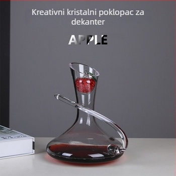 Kristalni stakleni dekanter s poklopcem protiv prašine i kuglicom prašine u dijamantnom izgledu, čep za vino – dar