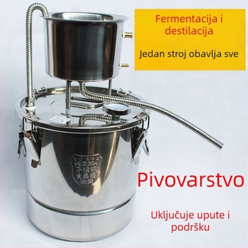 Kućna oprema za proizvodnju alkohola, kompaktni destilator za hidrosol i alkoholna pića, nehrđajući čelik.