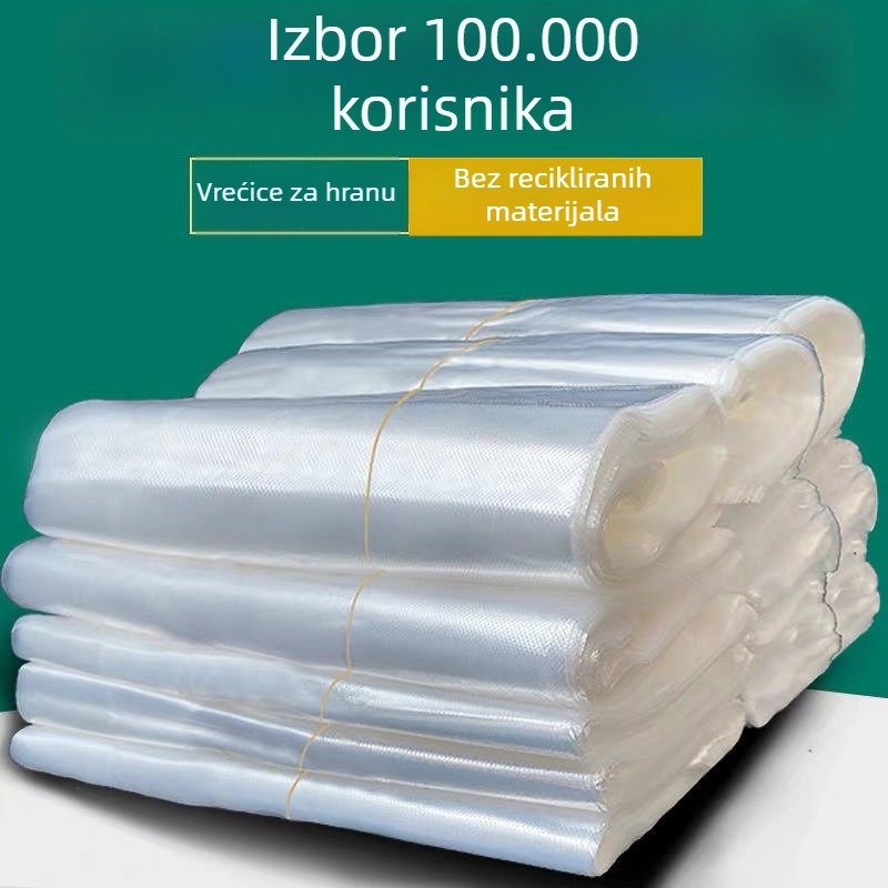 Bijela jednokratna plastična vrećica za hranu, za dostavu i kupovinu, s funkcijom čuvanja svježine