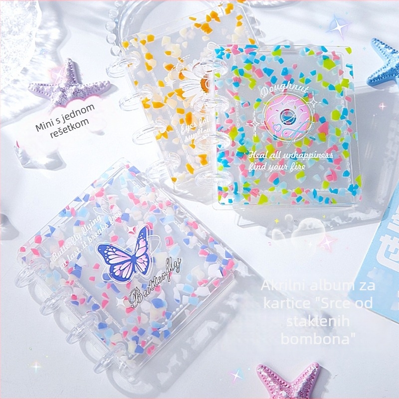 Akrilni album za kartice s jednom mrežom za idol kartice, 3-inčni Polaroid fotoalbum, spomenar