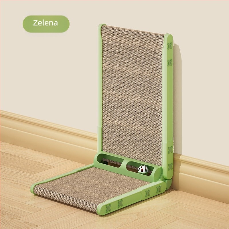 Uspravna L‑oblikovana daska za grebanje mačaka, zidni držač, otporna na habanje, šira i deblja, bez otpadanja vlakana, alat za oštrenje kandži, daska za grebanje od valovitog kartona
