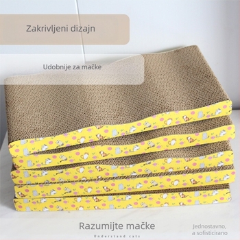 Mačja daska za grebanje od valovitog kartona, kauč-stil, uspravna ploča, otporna na habanje, velikih dimenzija