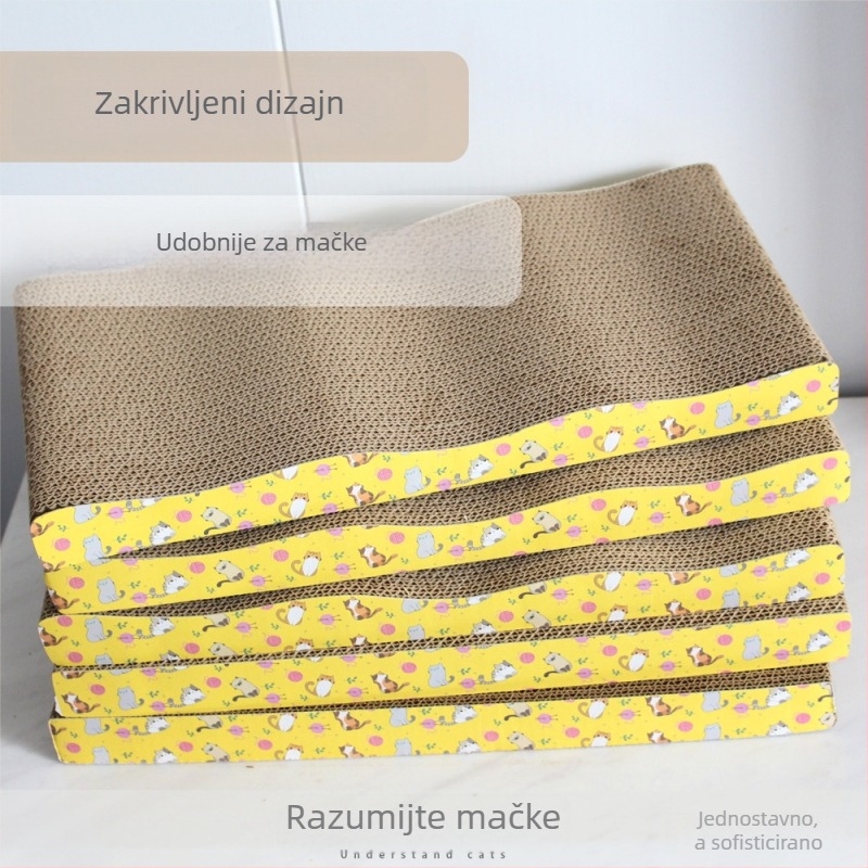 Mačja daska za grebanje od valovitog kartona, kauč-stil, uspravna ploča, otporna na habanje, velikih dimenzija