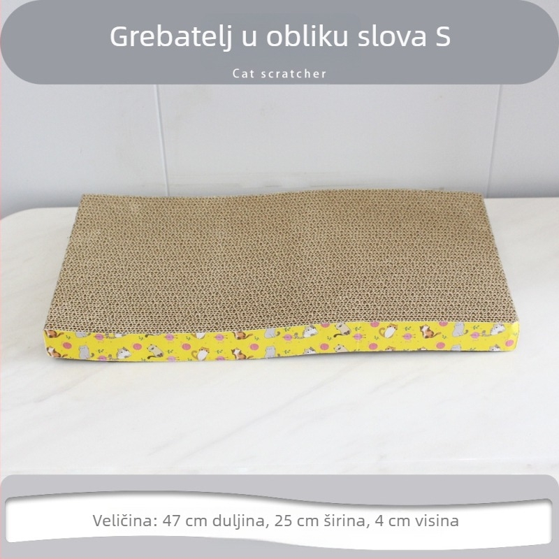 Mačja daska za grebanje od valovitog kartona, kauč-stil, uspravna ploča, otporna na habanje, velikih dimenzija