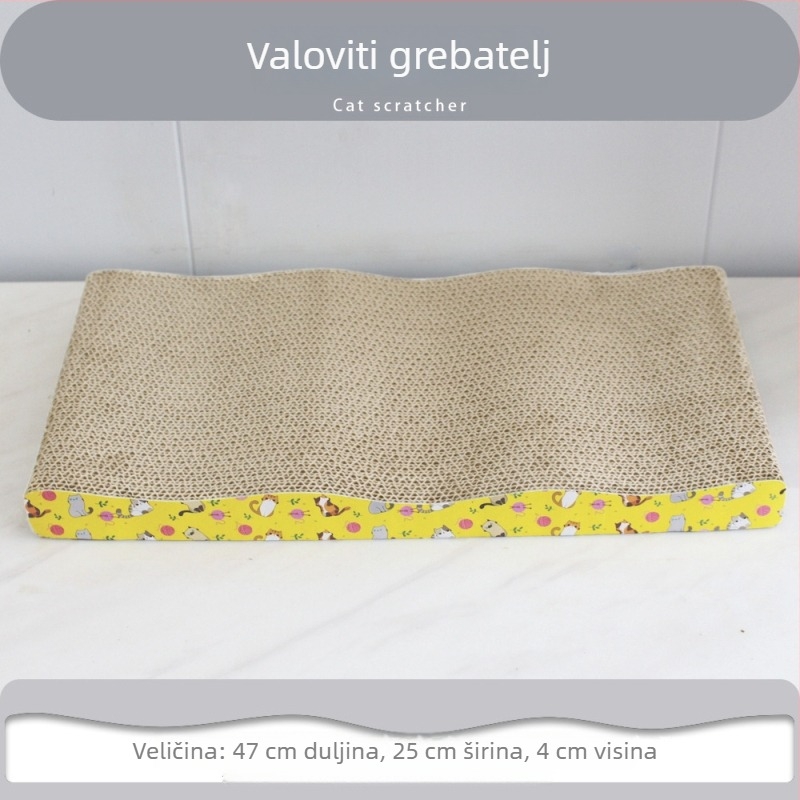 Mačja daska za grebanje od valovitog kartona, kauč-stil, uspravna ploča, otporna na habanje, velikih dimenzija