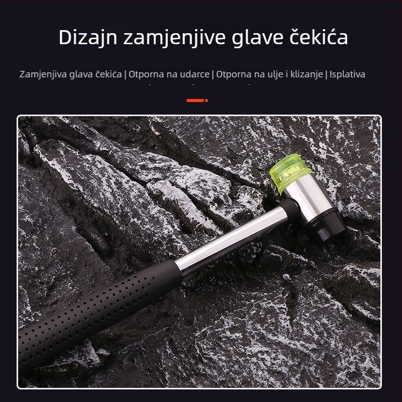Gumeni čekić s okruglom glavom za DIY otiske biljaka i kućnu dekoraciju, ručno izrađeni alat