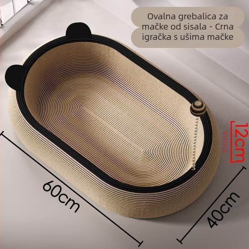 Mačje gnijezdo za sve sezone, sisalo gnijezdo za spavanje, veliko, otporno i bez opadanja dlaka, grebalica