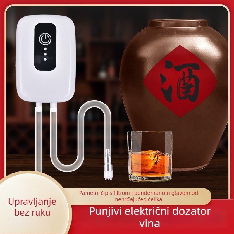 Električni dispenser za vino s filtrom – automatska kompaktna pumpa za usisavanje rižinog i grožđanog vina