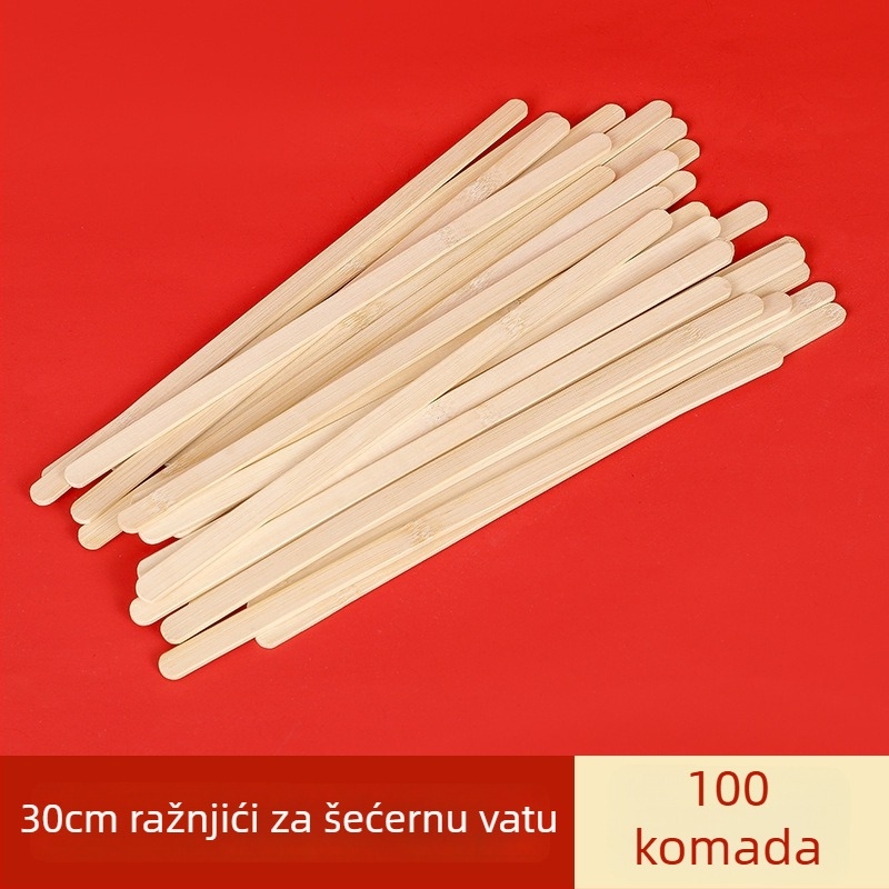 30 cm plošni bambus štapići za šećerne plodove hawthorn