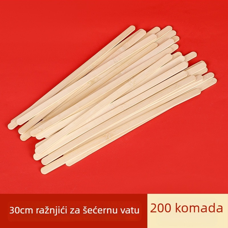 30 cm plošni bambus štapići za šećerne plodove hawthorn