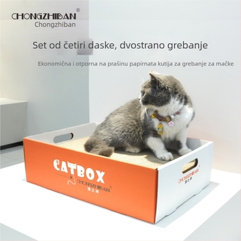 Kombinirani mačji greb i kutija-gnijezdo, karton, otporan na habanje