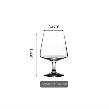 Set čaša za crveno vino u europskom stilu, visoke staklene čaše i čaše za brandy, dostupno u setovima od 6 ili 2 komada