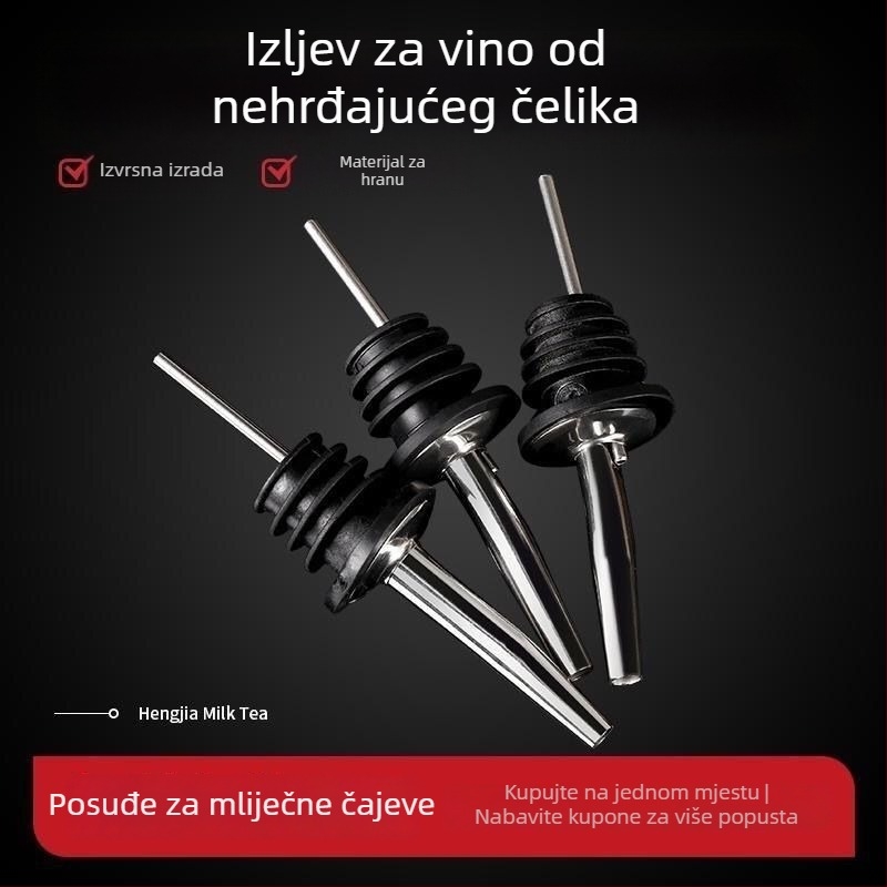 Nehrđajući čelični izlijevnik za vino s brzim aeriranjem, kreativna kapica za bocu, brtveni prsten za crveno vino i alkoholna pića, otporan na prašinu
