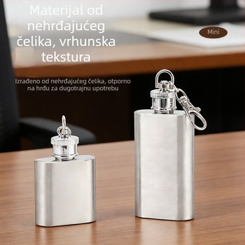 Mini boca od nehrđajućeg čelika, 1 oz, prijenosna za vanjsku upotrebu, retro stil