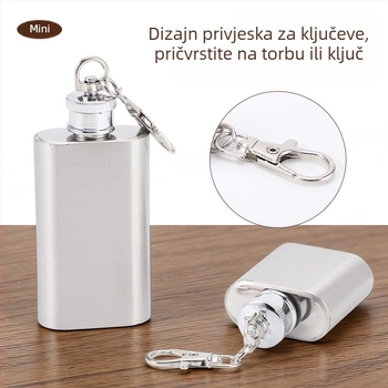 Mini boca od nehrđajućeg čelika, 1 oz, prijenosna za vanjsku upotrebu, retro stil
