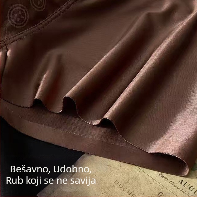 Future Family Muške boxerice od satenskog Ice Silk materijala, lagane i mekane, srednjeg struka, jednobojne