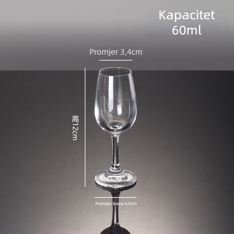 Čaša od kristalnog stakla za degustaciju alkoholnih pića, tulipanskog oblika, mala čaša za vino, profesionalna degustačka čaša, u skladu s nacionalnim standardom