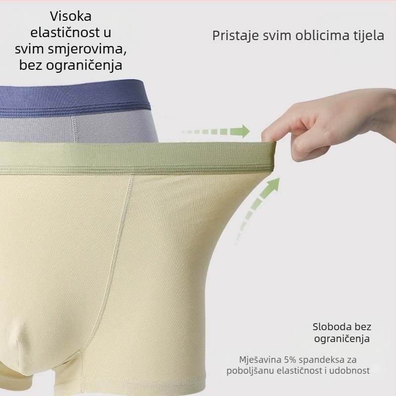 Muške bokserice od pamuka, dojam golog tijela, bez šavova, visok elastični pojas, antibakterijska zona prepona, prozračne, 4XL