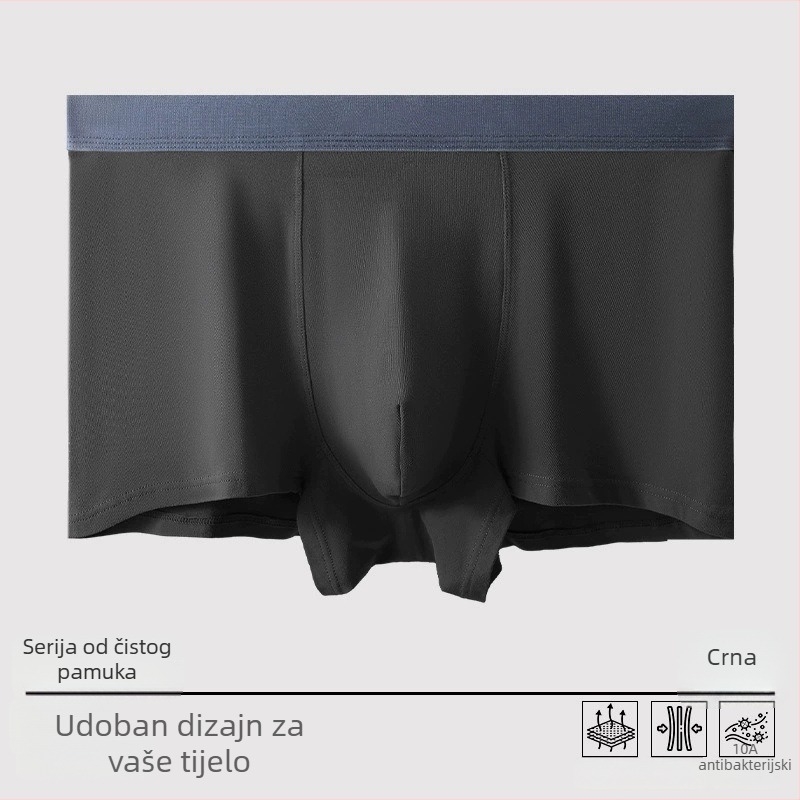 Muške bokserice od pamuka, dojam golog tijela, bez šavova, visok elastični pojas, antibakterijska zona prepona, prozračne, 4XL