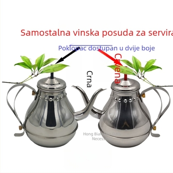 Nerđajući čelični dekanter s filtrom za posluživanje čaja i zagrijavanje vina
