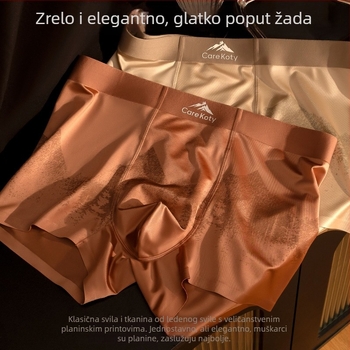 Satenski luksuzne muške bokserice od ledenog svilenog materijala, Mulberry svila 10A, antibakterijska podstava