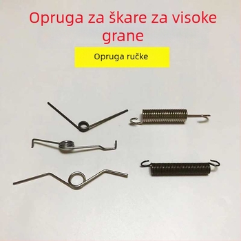 Škarice za podrezivanje visokih grana sa oprugom — škarice za voćke, V‑oblik pojačane opruge, ergonomska ručka