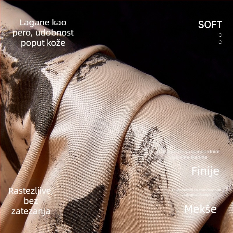 Butterfly Aro muški široki satenski pidžama šortsevi za kuću, luksuzan satén, velika veličina