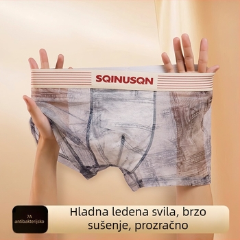 Muške boxerice od mrežaste Ledene svile, antibakterijske i prozračne