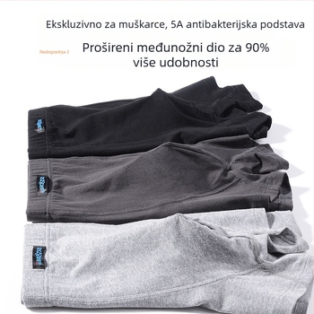 Jiachuan Muške bokserice od 100% pamuka, bezšivne, antibakterijska prepona, srednji pojas, prozračan i udoban