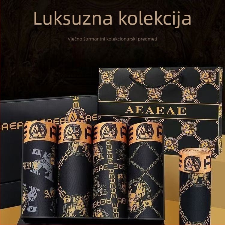 Muške bokserice s modernim printom, prozračne lagane od ice silk materijala, ljetne tanke, bez vidljivih šavova