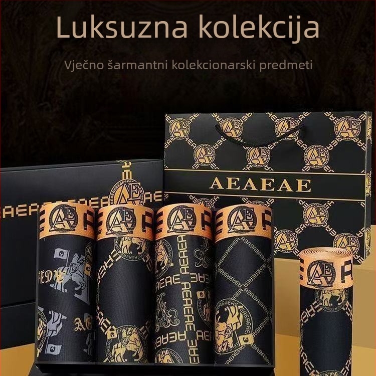 Muške bokserice s modernim printom, prozračne lagane od ice silk materijala, ljetne tanke, bez vidljivih šavova