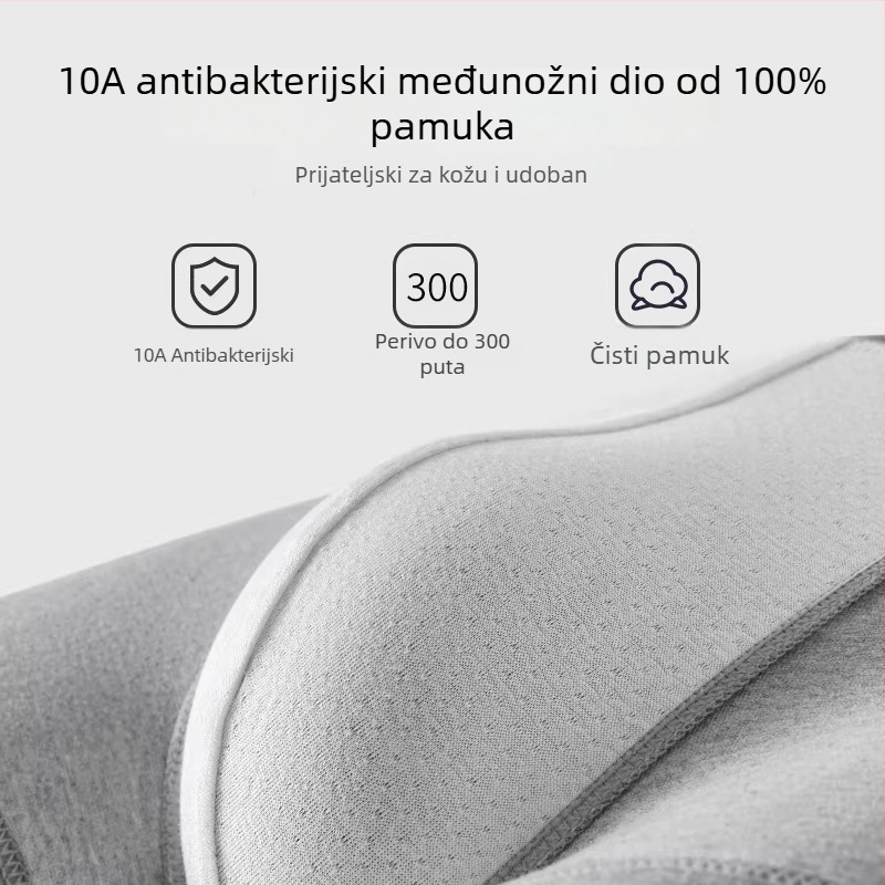 Muške pamučne gaćice, antibakterijske, jednobojne, srednje visine struka, 95–100% pamuk