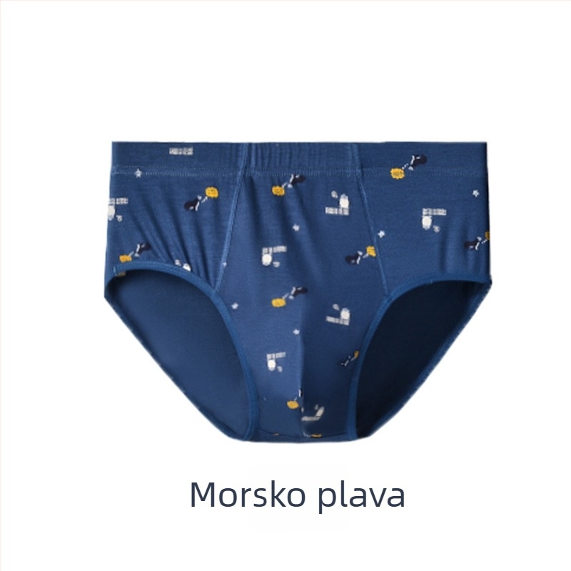 Muške gaćice od modala, srednjeg pojasa, prozračne, antibakterijske, brzo se suše