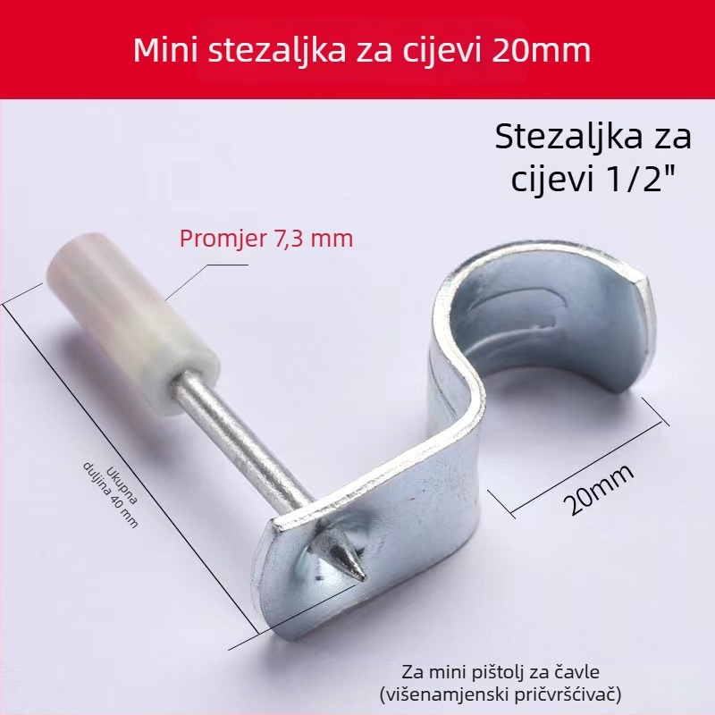 Pneumatski pištolj za čavle za stropne kabelske kanale, instalacija nadzora i HVAC — ručni betonski tišilo