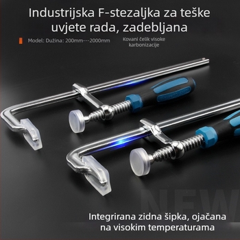 Teška stolarska F‑svornica s fiksnim držačem, G‑oblik svornice, brzo učvršćivanje za daske, ploče i kalupe
