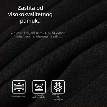Langsha muške pamučne bokserice srednje visine, prozračne i lagane za ljeto, antibakterijska podstava u preponama
